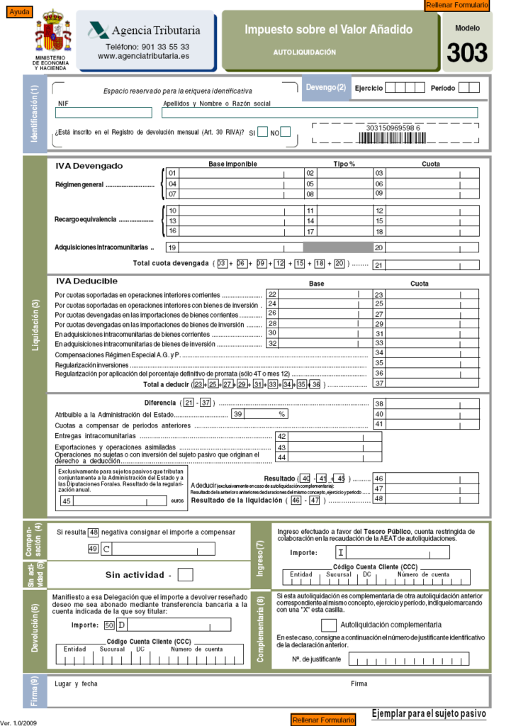 modelo 303 de IVA